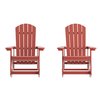 Flash Furniture White Poly Resin Adirondack Rocking Chairs, 2PK JJ-C14705-RED-2-GG